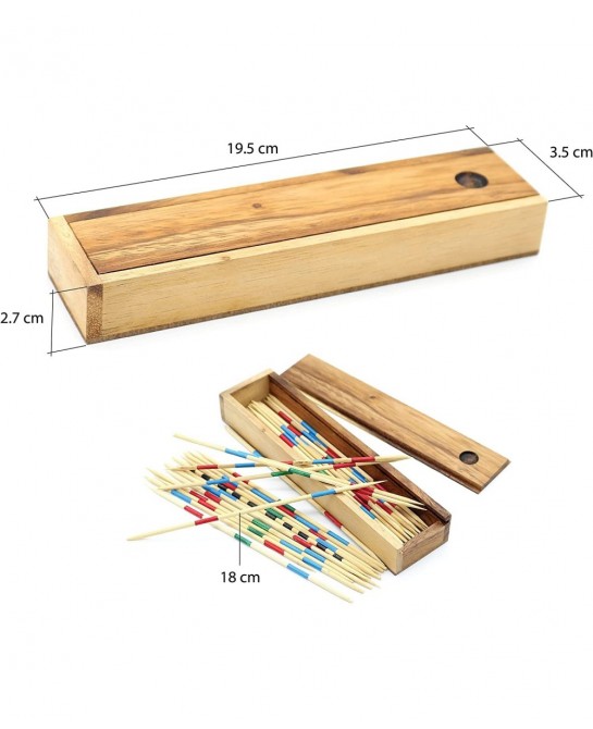The Mikado Wooden Pick Up Sticks Classic Kids Board Game for Adults and Teens in Family and Children Board Games for Kids 7 a...