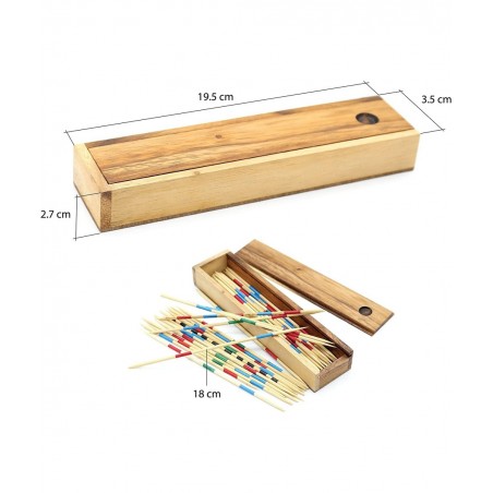 The Mikado Wooden Pick Up Sticks Classic Kids Board Game for Adults and Teens in Family and Children Board Games for Kids 7 a...
