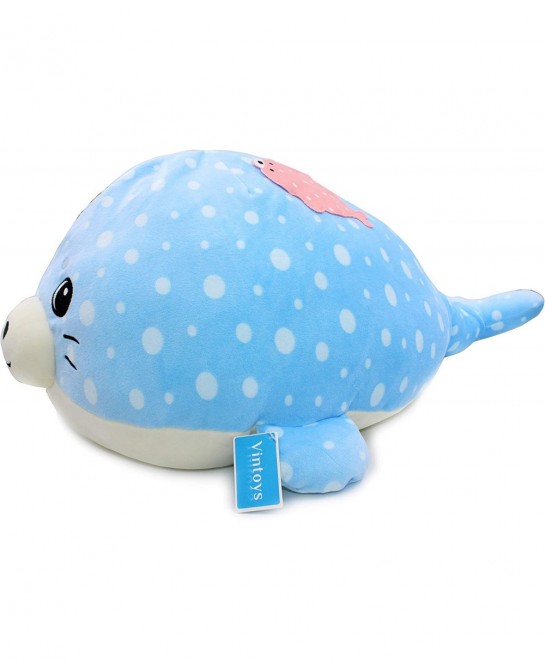 Very Soft Blue Seal Big Hugging Pillow Plush Doll Fish Plush Toy Stuffed Animals 23.5 $50.44 Kids' Plush Toy Pillows