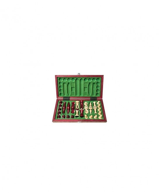 Wooden Chess Set Paris Cherry Wooden International Board Vintage Carved Pieces $84.62 Board Games
