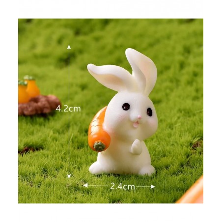 12 Pcs Cute Animal Rabbit Character Toys Cake Toppers Figures Collection Playset Fairy Tale Garden Decoration Christmas Birth...