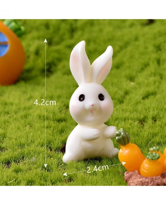 12 Pcs Cute Animal Rabbit Character Toys Cake Toppers Figures Collection Playset Fairy Tale Garden Decoration Christmas Birth...