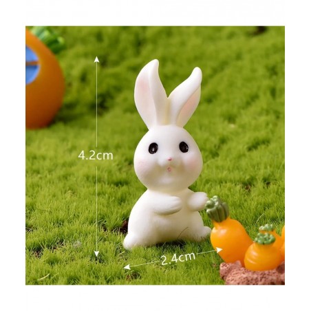12 Pcs Cute Animal Rabbit Character Toys Cake Toppers Figures Collection Playset Fairy Tale Garden Decoration Christmas Birth...