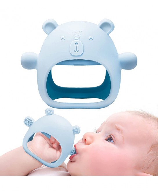 Silicone Baby Mitten Teething Chew Toy for Babies 0-6 Months 6-12 Months Anti-Drop Teether Glove BPA-Free for Girls and Boys ...