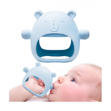 Silicone Baby Mitten Teething Chew Toy for Babies 0-6 Months 6-12 Months Anti-Drop Teether Glove BPA-Free for Girls and Boys ...