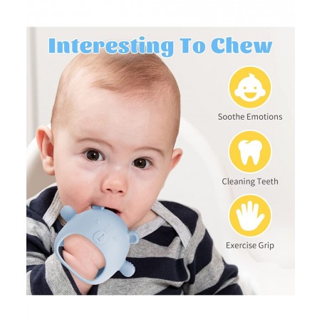 Silicone Baby Mitten Teething Chew Toy for Babies 0-6 Months 6-12 Months Anti-Drop Teether Glove BPA-Free for Girls and Boys ...