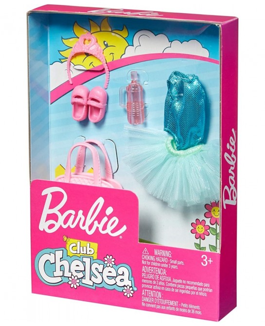 Club Chelsea Accessory Pack Ballet-Themed Clothing and Accessories for Small Dolls 6 Pieces for 3 to 7 Year Olds Include Tutu...