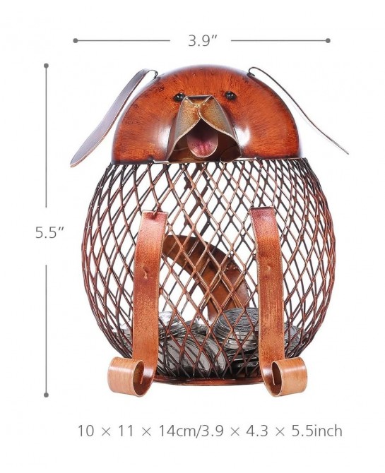 Coin Bank Saving Box Money Bank Iron Puppy Money Box $25.02 Kids' Money Banks