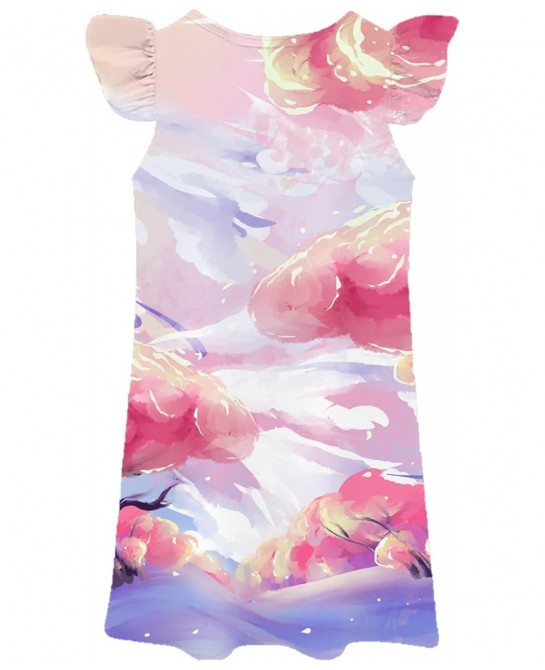 Baby Little Girls Clothing Dress for Sleep Cute Cartoon Print Costume Dresses Short Ruffles Sleeve Clothes Kids Homewear $30....