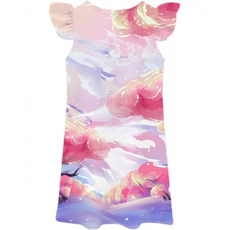 Baby Little Girls Clothing Dress for Sleep Cute Cartoon Print Costume Dresses Short Ruffles Sleeve Clothes Kids Homewear $30....