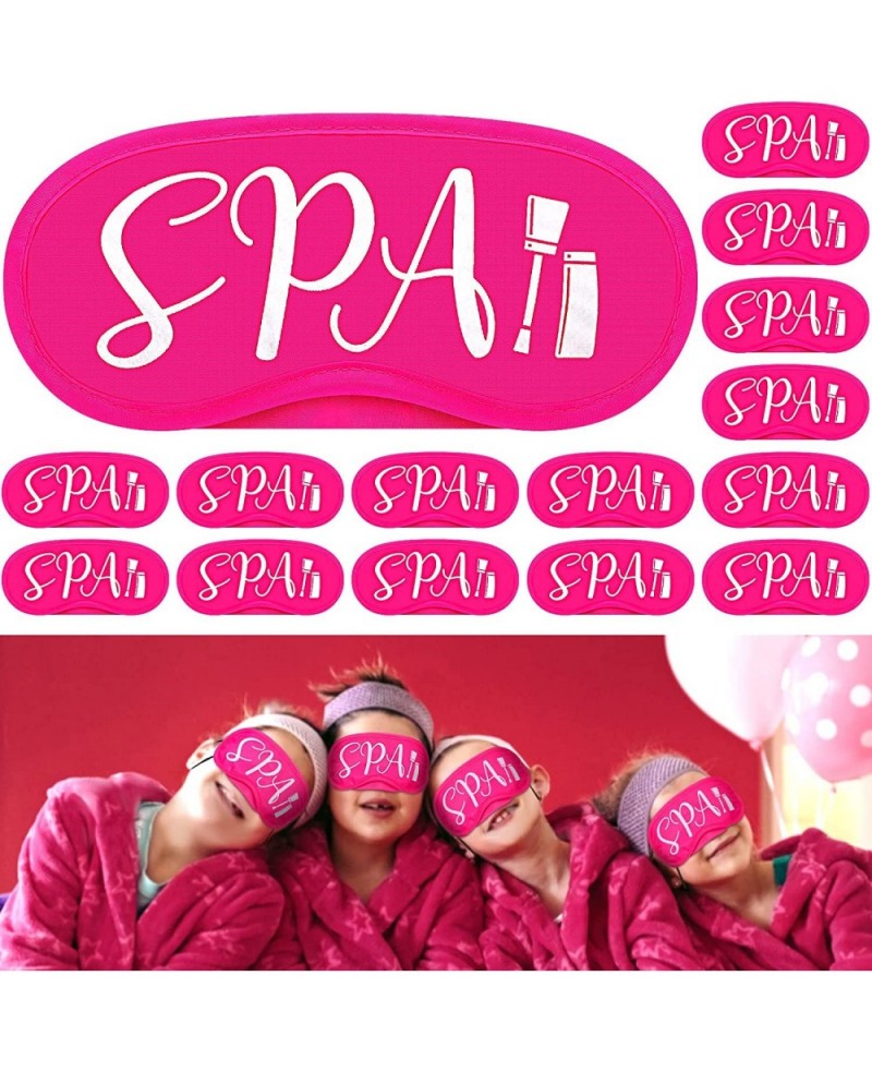 24 Pcs Rose Pink Spa Eye Mask Cover for Girls Spa Party Supplies Favors Lightweight Blindfold with Nose Pad and Elastic Strap...