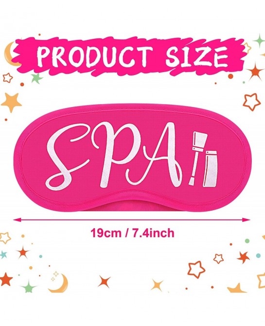 24 Pcs Rose Pink Spa Eye Mask Cover for Girls Spa Party Supplies Favors Lightweight Blindfold with Nose Pad and Elastic Strap...