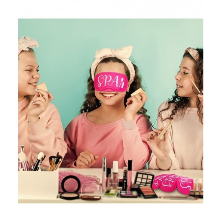 24 Pcs Rose Pink Spa Eye Mask Cover for Girls Spa Party Supplies Favors Lightweight Blindfold with Nose Pad and Elastic Strap...