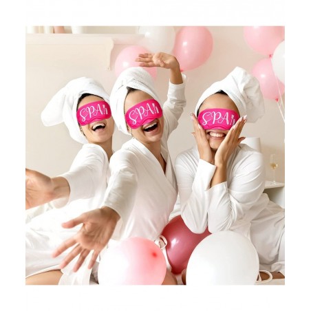 24 Pcs Rose Pink Spa Eye Mask Cover for Girls Spa Party Supplies Favors Lightweight Blindfold with Nose Pad and Elastic Strap...