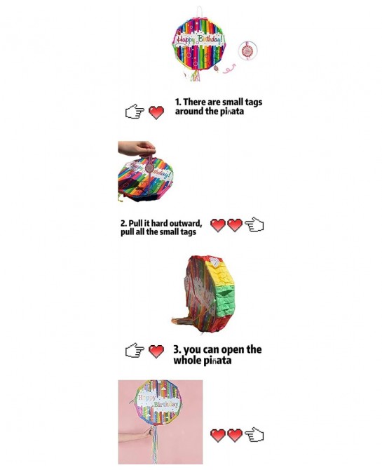 Boy and girl birthday pinata pull string.Popular products for children's birthday parties and holiday parties children's favo...