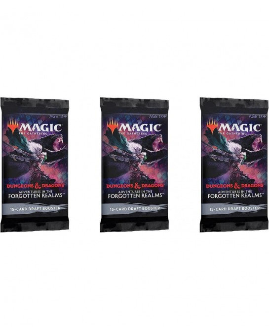 3 Packs Magic: The Gathering Draft Booster Pack Lot MTG Adventures in The Forgotten Realms $30.16 Card Games