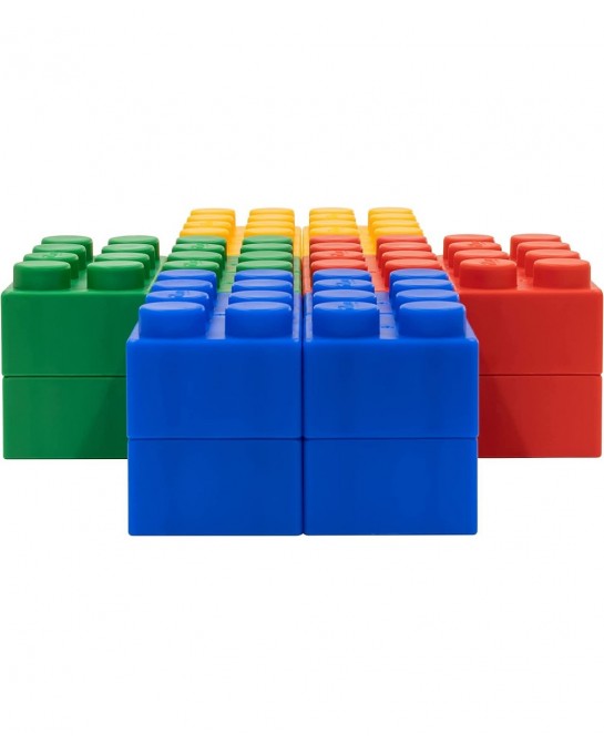 Plump Soft Building Blocks — Jumbo Multicolor Stacking Blocks for Cognitive Development and Educational Games for Ages 3 Mont...