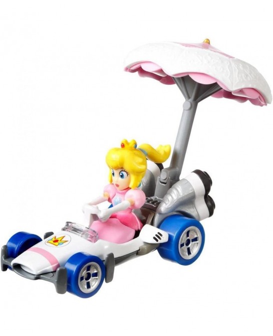 Die-Cast Mario Kart Princess Peach in B-Dasher Kart with Peach Parasol Glider $24.19 Kids' Play Cars & Race Cars