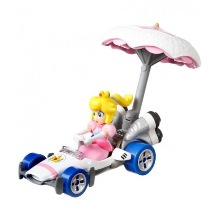 Die-Cast Mario Kart Princess Peach in B-Dasher Kart with Peach Parasol Glider $24.19 Kids' Play Cars & Race Cars