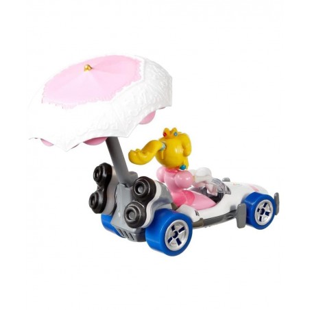 Die-Cast Mario Kart Princess Peach in B-Dasher Kart with Peach Parasol Glider $24.19 Kids' Play Cars & Race Cars