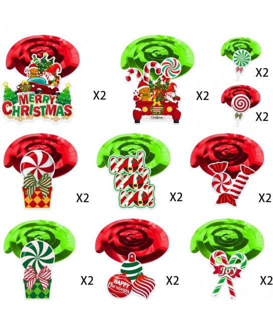 36 Pcs Peppermint Christmas Decorations Hanging Swirls NO-DIY Peppermint Candy Decorations Ceiling Streams Peppermint Decorat...