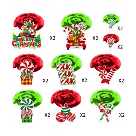 36 Pcs Peppermint Christmas Decorations Hanging Swirls NO-DIY Peppermint Candy Decorations Ceiling Streams Peppermint Decorat...