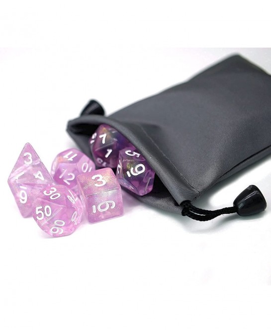 DND Dice Light Purple Transparent Dice with Color Changing Glitter for Dungeons and Dragons Role Playing Game D&D MTG Pathfin...