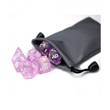 DND Dice Light Purple Transparent Dice with Color Changing Glitter for Dungeons and Dragons Role Playing Game D&D MTG Pathfin...
