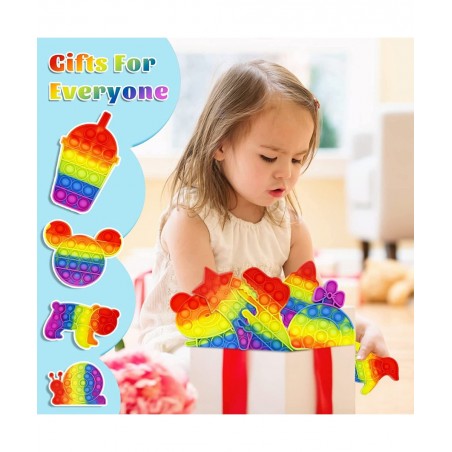 33 Pack Pop Fidget Toys Set Valentines Day Gifts for Kids Bubble Popper Sensory Toys for Girl and Boys Relief Satisfying Game...