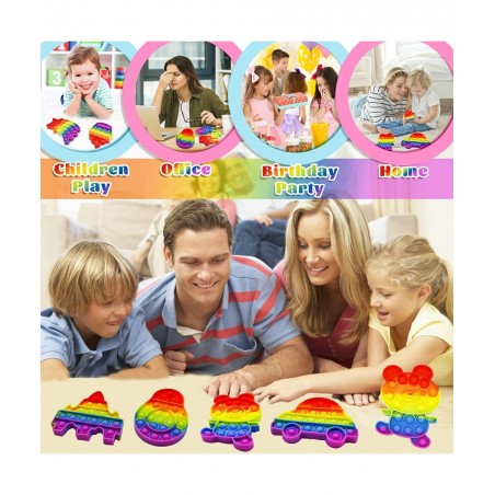 33 Pack Pop Fidget Toys Set Valentines Day Gifts for Kids Bubble Popper Sensory Toys for Girl and Boys Relief Satisfying Game...