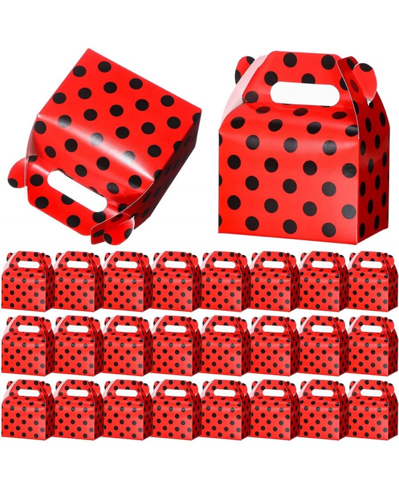 30 Pieces Ladybug Party Supplies Ladybug Party Favor Boxes Ladybug Red Black Polka Dot Candy Boxes for Ladybug Party Wedding ...