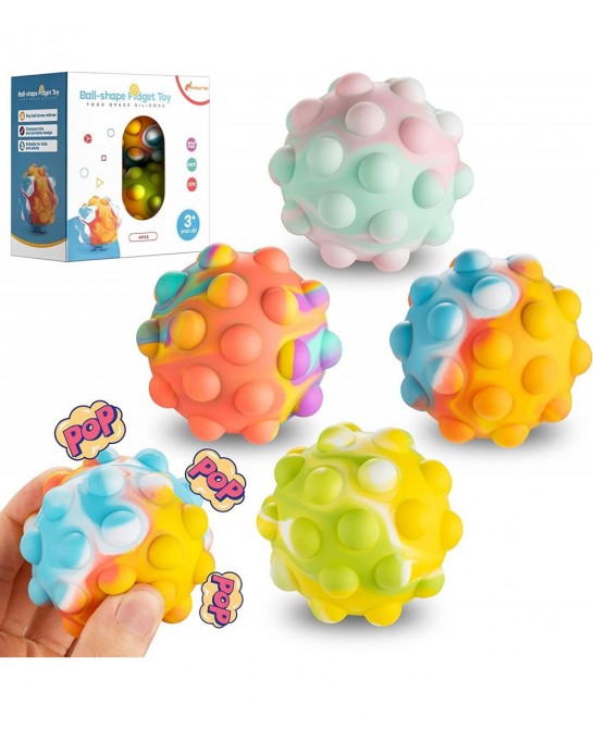 Pop Ball It Fidget Toys Poppers Its Stress Ball Fidgets for Kids and Adult Push Pop Fidget Toy Sensory Stress and Anxiety Rel...