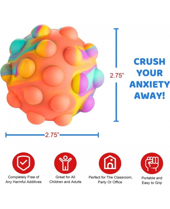 Pop Ball It Fidget Toys Poppers Its Stress Ball Fidgets for Kids and Adult Push Pop Fidget Toy Sensory Stress and Anxiety Rel...