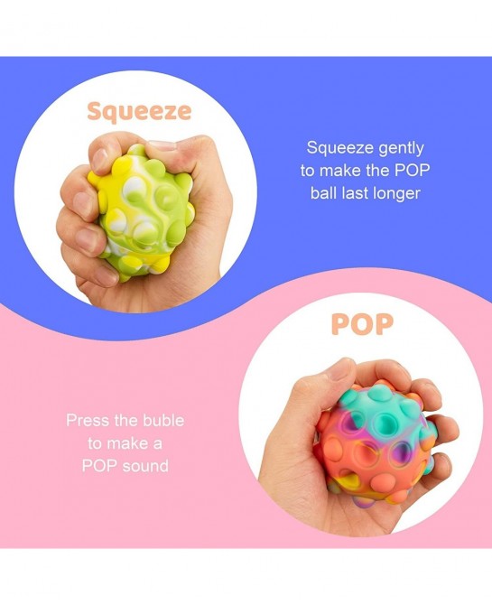 Pop Ball It Fidget Toys Poppers Its Stress Ball Fidgets for Kids and Adult Push Pop Fidget Toy Sensory Stress and Anxiety Rel...
