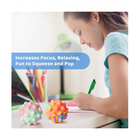 Pop Ball It Fidget Toys Poppers Its Stress Ball Fidgets for Kids and Adult Push Pop Fidget Toy Sensory Stress and Anxiety Rel...