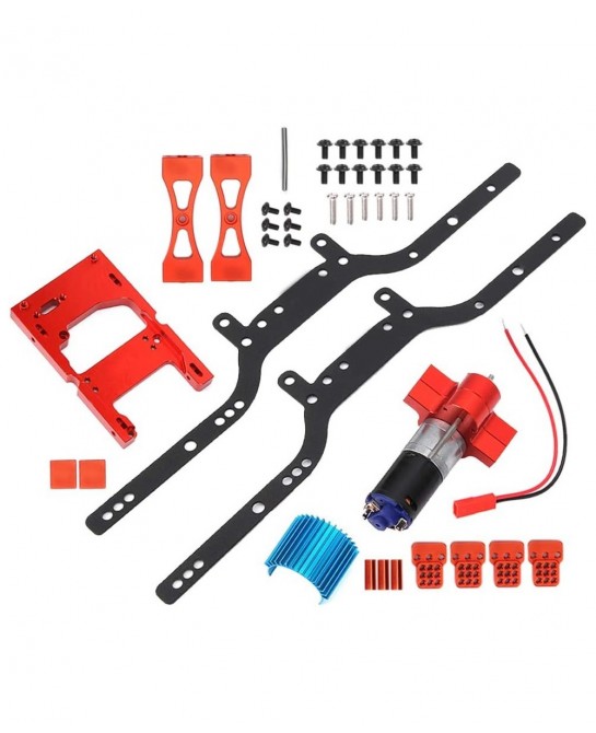 RC Car Frame Durable and Wear-Resistant Metal Remote Control Crawler Frame Girder with Motor Set RC Spare Part Accessory Fit ...