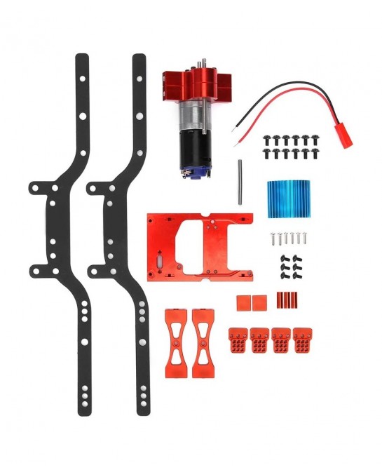 RC Car Frame Durable and Wear-Resistant Metal Remote Control Crawler Frame Girder with Motor Set RC Spare Part Accessory Fit ...