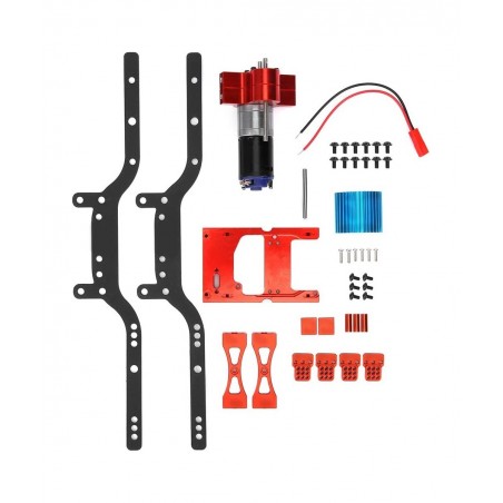 RC Car Frame Durable and Wear-Resistant Metal Remote Control Crawler Frame Girder with Motor Set RC Spare Part Accessory Fit ...