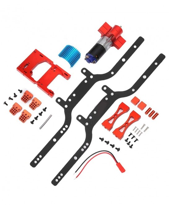 RC Car Frame Durable and Wear-Resistant Metal Remote Control Crawler Frame Girder with Motor Set RC Spare Part Accessory Fit ...