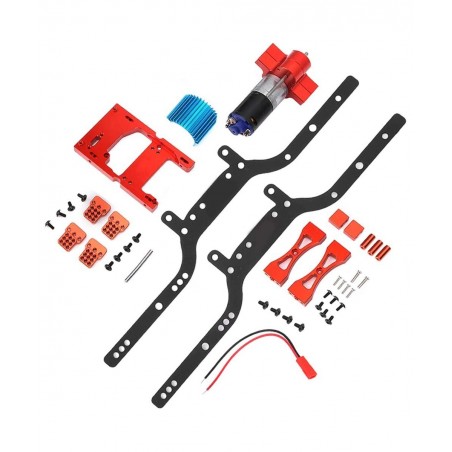 RC Car Frame Durable and Wear-Resistant Metal Remote Control Crawler Frame Girder with Motor Set RC Spare Part Accessory Fit ...