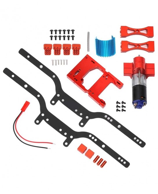 RC Car Frame Durable and Wear-Resistant Metal Remote Control Crawler Frame Girder with Motor Set RC Spare Part Accessory Fit ...