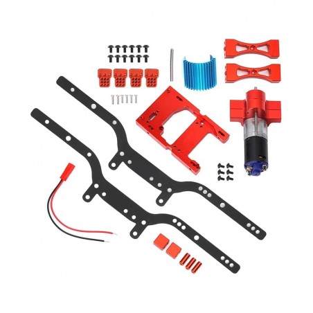 RC Car Frame Durable and Wear-Resistant Metal Remote Control Crawler Frame Girder with Motor Set RC Spare Part Accessory Fit ...