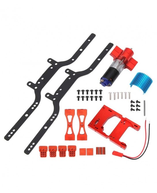 RC Car Frame Durable and Wear-Resistant Metal Remote Control Crawler Frame Girder with Motor Set RC Spare Part Accessory Fit ...