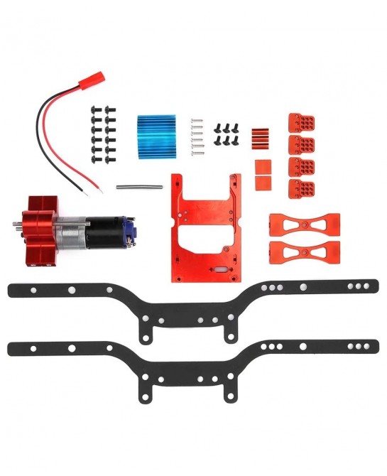 RC Car Frame Durable and Wear-Resistant Metal Remote Control Crawler Frame Girder with Motor Set RC Spare Part Accessory Fit ...