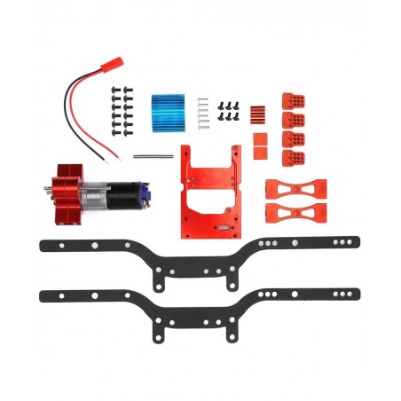 RC Car Frame Durable and Wear-Resistant Metal Remote Control Crawler Frame Girder with Motor Set RC Spare Part Accessory Fit ...