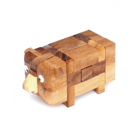 Logica Puzzles Art. Piggy 3D - Wooden Brain Teaser in Fine Wood - Difficulty 3/6 Hard - Leonardo da Vinci Collection $34.84 3...