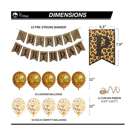 Cheetah Happy Birthday Banner Cheetah Birthday Decorations Leopard Party Decorations Animal Birthday Party Decorations | Safa...