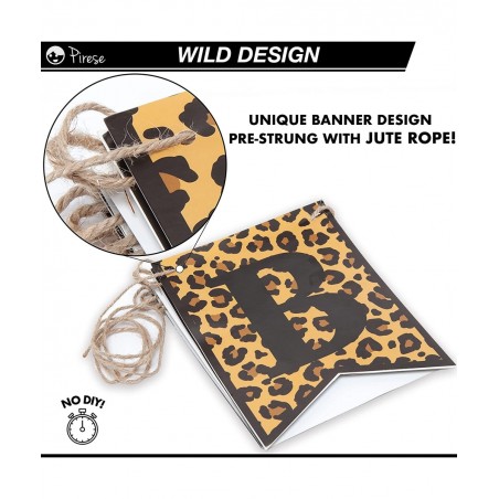 Cheetah Happy Birthday Banner Cheetah Birthday Decorations Leopard Party Decorations Animal Birthday Party Decorations | Safa...