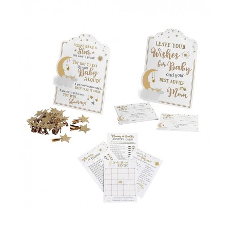 Twinkle Little Star Baby Shower Game Set Gold $49.76 Board Games