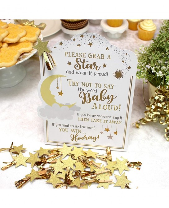 Twinkle Little Star Baby Shower Game Set Gold $49.76 Board Games